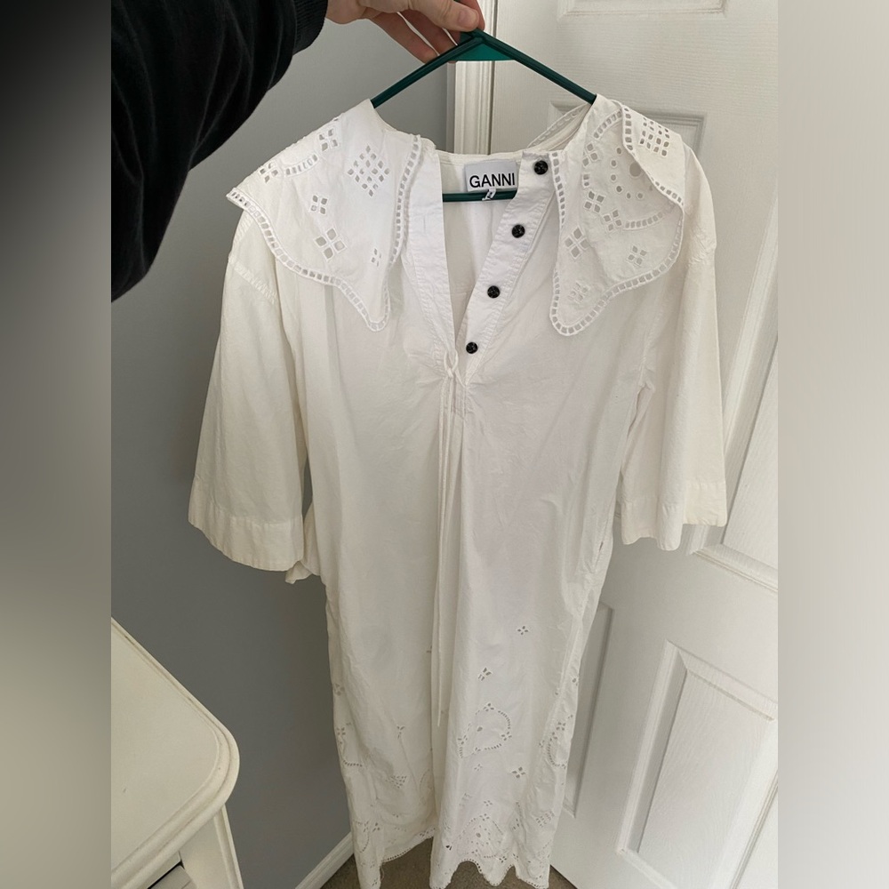 Ganni Crisp White dress